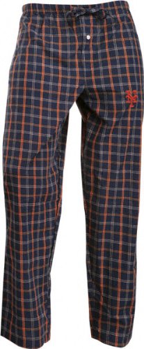 Buy New York Mets Navy Division Plaid Woven Pants