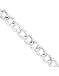 10.5mm, Sterling Silver, Hollow Curb Chain, 20 inch