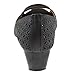 Capelli New York Perforated Faux Leather Peep Toe Ladies Wedge Shoes