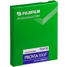 Fujifilm Fujichrome Provia RDP III 100 Color Slide Film ISO 100, 4 x 5, 10 Sheets,... by