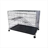 foldable hammocks:2-Level Ferret Cat Chinchilla Cage 36