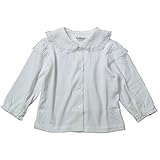 《H28年秋冬物》(日本製) Pample Mousse(パンプルムース) 定番スムース長袖ブラウス 80cm/OW NO.DP-63200