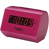 Timex T126 Large Display LED Alarm Clock (Pink)