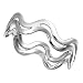 Sterling Silver Ring - Rhodium Plated 7mm Band Width Height with Satin Finish in Sizes: 4-9