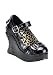 Women's 5 Inch Wedge Heel Bondage Strap Mary Jane