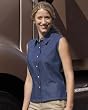Ladies' Sleeveless Denim Shirt