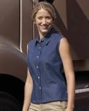 Ladies' Sleeveless Denim Shirt