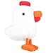 Officially Licensed Crossy Road Plush Toy Chicken Figure, White & Orange, Medium, 7