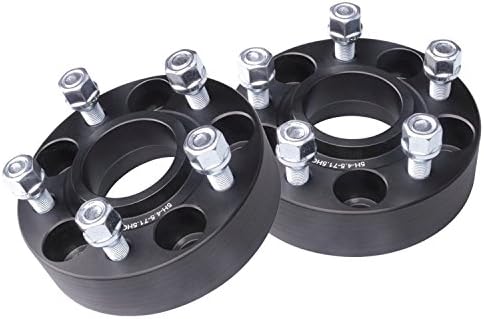 AutoBucs@ 2pcs 1.5" Jeep Hubcentric Wheel Spacers Adapters 5x4.5 to 5x4.5 for 1/2" Studs YJ TJ Wrangler XJ Cherokee KJ KK Liberty Black