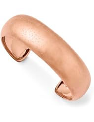 Leslies Sterling Silver Rose Gold-plated Radiant Essence Cuff Bangle