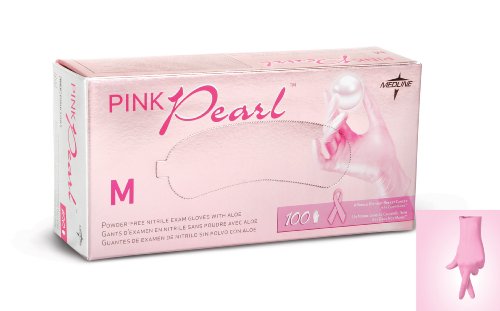 Generation Pink Pearl Nitrile Exam Gloves Medium BOX of 100