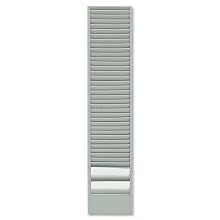 Buddy Products 40 Pocket Badge Card Rack, Steel, Horizontal Orientation, 0.75 x 18.5 x 4 Inches, Gray (0839-32)