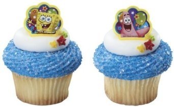 24 ct - Spongebob Squarepants and Patrick Birthday Party Cupcake Rings