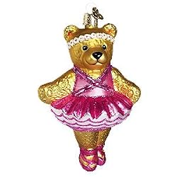 Old Word Christmas Ornament Ballerina Bear