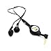 BLACK Retractable Stereo Headset Wired Dual Earbuds Earphones with Microphone for Net10, Straight Talk, Tracfone Samsung Galaxy Proclaim, Galaxy S2, Galaxy Precedent, Discover, Ace Style - ZTE Quartz - LG Optimus Fuel - LG Ultimate 2 - ZTE Z998 - SKY 4.0