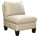 Carolina Cottage Upholstered Oxford Armless Chair, Beige