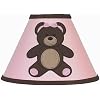 Pink and Chocolate Teddy Bear Girls Lamp Shade by JoJo Designs
