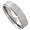 Titanium 6 mm (1/4 in.) Slightly Concave Comfort Fit Wedding Band Ring, w/ Frosted Finish, Grooved & Polished Edges (Available in Sizes 7 to14), size 7.5