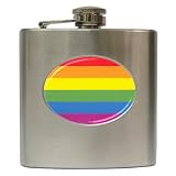 Gay Pride Flag Hip Flask (6 oz)
