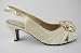 Ladies Wide Fitting Shoes Womens Ladies Wide Fitting Kitten Heel Wedding Shoes Sandals Cream Satin Sz 5-8