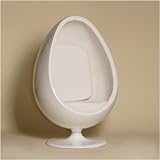 LOUNGE DESIGN SPACE AGE SCHALEN SESSEL egg ball C28 weiss-weiss
