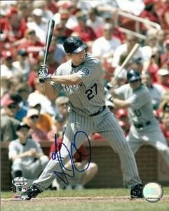 Garrett Atkins Signed Colorado Rockies 8x10 Photo