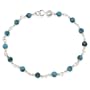 Sterling Silver Turquoise Beaded Bracelet