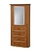 SEI Wall-Mount Jewelry Mirror Armoire, Oak