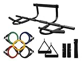 Wacces New Doorway Heavy Duty Chin Up Pull Up Bar With 5 Resistance Bands