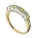 9ct Gold Ladies 203207/000/305 Diamond & Peridot Stone Set 1/2 Eternity Ring