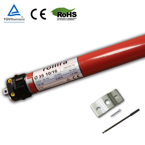  Rolladenmotor 10Nm Zugkraft 30kg für 40mm 8-Kant Stahlwelle (mini)