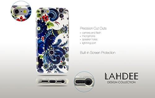 iPhone 5/5s Case, Lahdee® Collection iPhone 5/5s [Floral Ukrainian design] silicone protective case, Non-Slip, Thin, Exact-Fit, No Peeling, Scratch Resistance for iPhone 5/5s