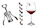 Wine Accessories Gift Set with Winged Corkscrew Opener and High Heel Magnetic Wine Glass Charms by Simply Charmed