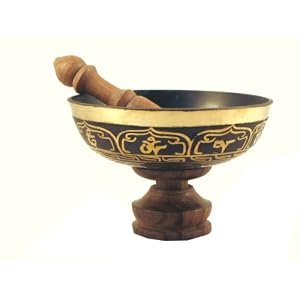 Tibetan Singing Bowl- Black 6 Inch Meditation Bowl