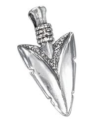 Sterling Silver Antiqued Arrowhead Pendant