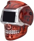 Red Skull Auto-Darkening Welding Helmet - UV/IR Protection Custom Painted By Redtail