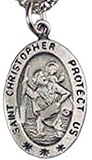 St. Christopher Medal Pendants Necklaces with 18