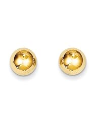 MadiK® 14k Yellow Gold Polished & Hollow 8mm Ball Post Stud Earrings