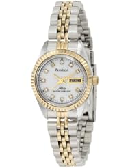Armitron Womens 752475MOP NOW Swarovski Crystal Accented Two-Tone Mother-of-Pearl Dress Watch