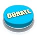 Donate round Button 3d. Isolated on White. - 36"H x 36"W - Peel and Stick Wall Decal by Wallmonkeys