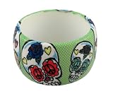 1 3/4 Inch Day Of The Dead Sugar Skull Bangle Bracelet