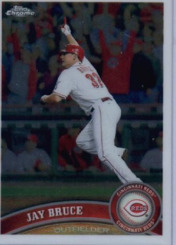 2011 Topps Chrome Baseball Card #48 Jay Bruce - Cincinnati Reds - MLB Trading Card in Protective Screwdown Case!