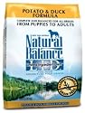 Natural Balance Dry Dog Food, Grain Free Limited Ingredient Diet Duck and Potato Formula, 15 Pound Bag