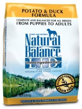 Natural Balance Dry Dog Food, Grain Free Limited Ingredient Diet Duck and Potato Formula, 15 Pound Bag