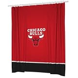 Chicago Bulls Jersey Material Shower Curtain