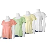 Stephanie Rogers Button Front Peasant Top