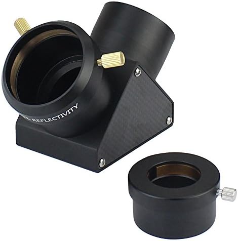 Solomark Explorer-2inch Enhanced Dielectric Mirror Diagonal with 2inch-1.25inch Adapter - ENHANCED 99% REFLECTIVITY for Maximum View Brightness And Sharpness- Carbon Fiber Side Plates