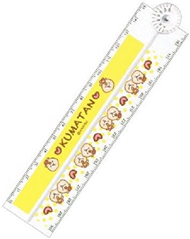 Kumatan Cute Bear Folding Ruler 15cm/30cm with Protractor Close Up design