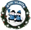 Detroit Lions 20" Team Snowman Wreath - Football Sports Merchandise