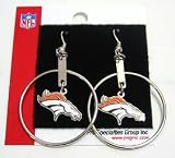 Denver Broncos Earrings Hoop Nfl Women'S Team Logo